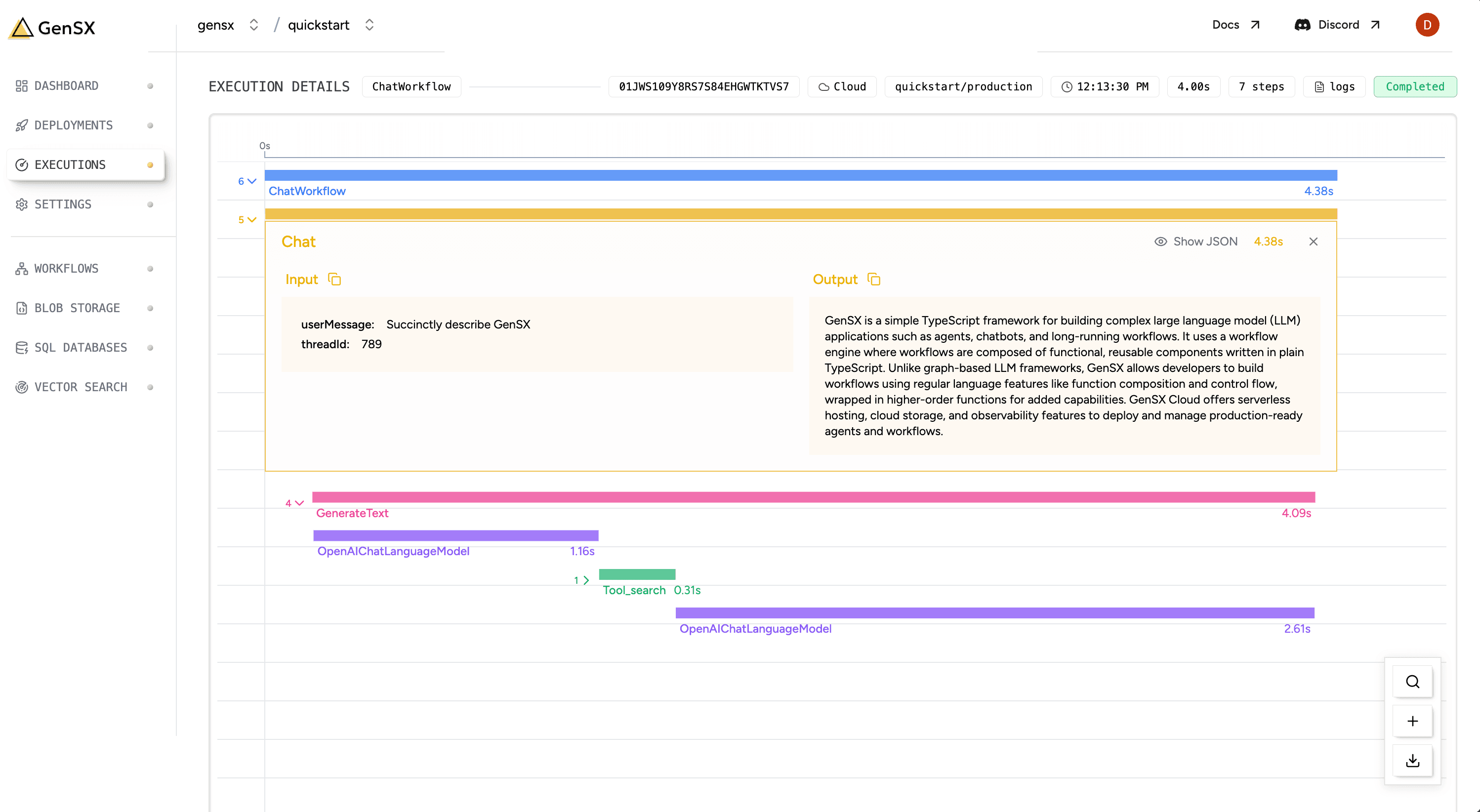 Workflow tracing